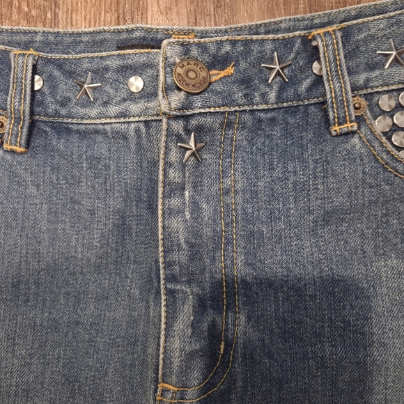 Marc Jacobs Embellished Playful Denim Mini Skirt Size 10 Y2K - Picture 5 of 13